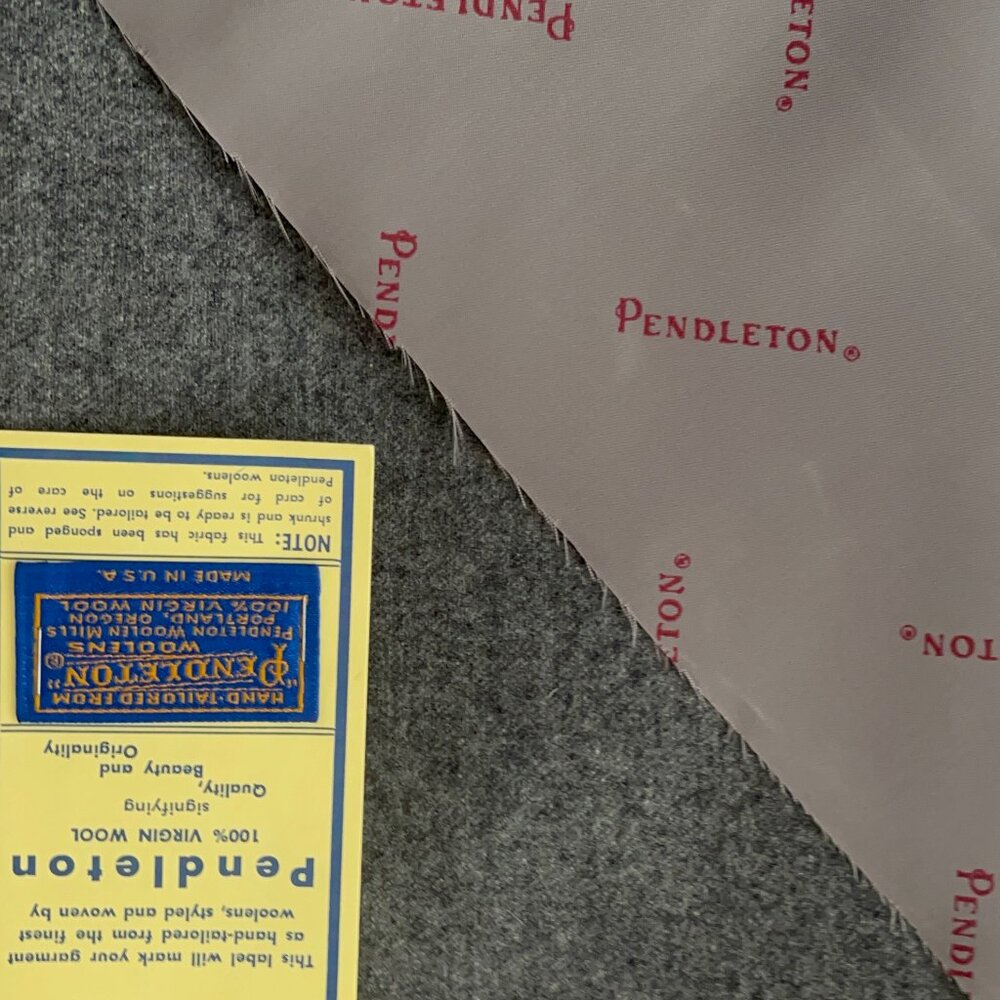 Pendleton 100% Virgin Wool Yardage With Matching … - image 6